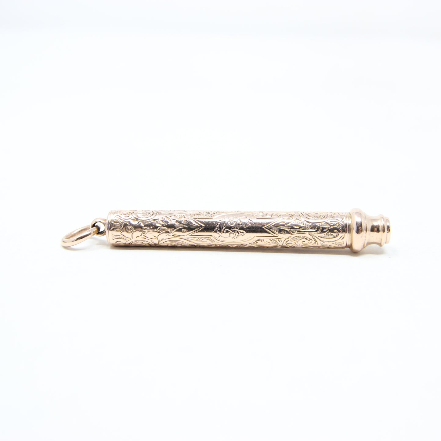 Antique Victorian Solid 9ct 9k Rose Gold Propelling pencil Pendant for Necklace Chain