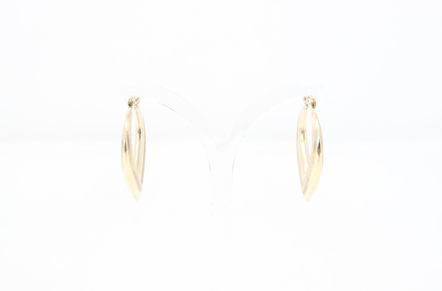 Vintage Hallmarked Solid 14ct 14k Gold Large Heart Hoop Earrings Hoops 3.5g