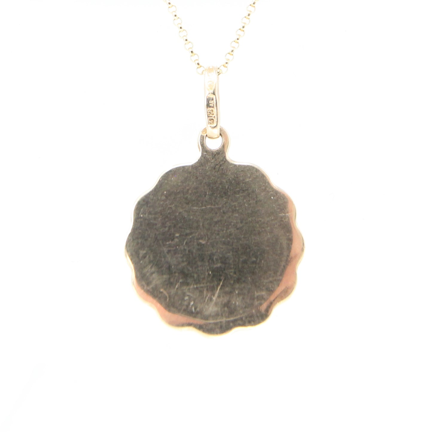 Vintage UnoAErre 1986 Hallmarked Solid 9ct 9k Gold St Christopher Coin Medallion Pendant