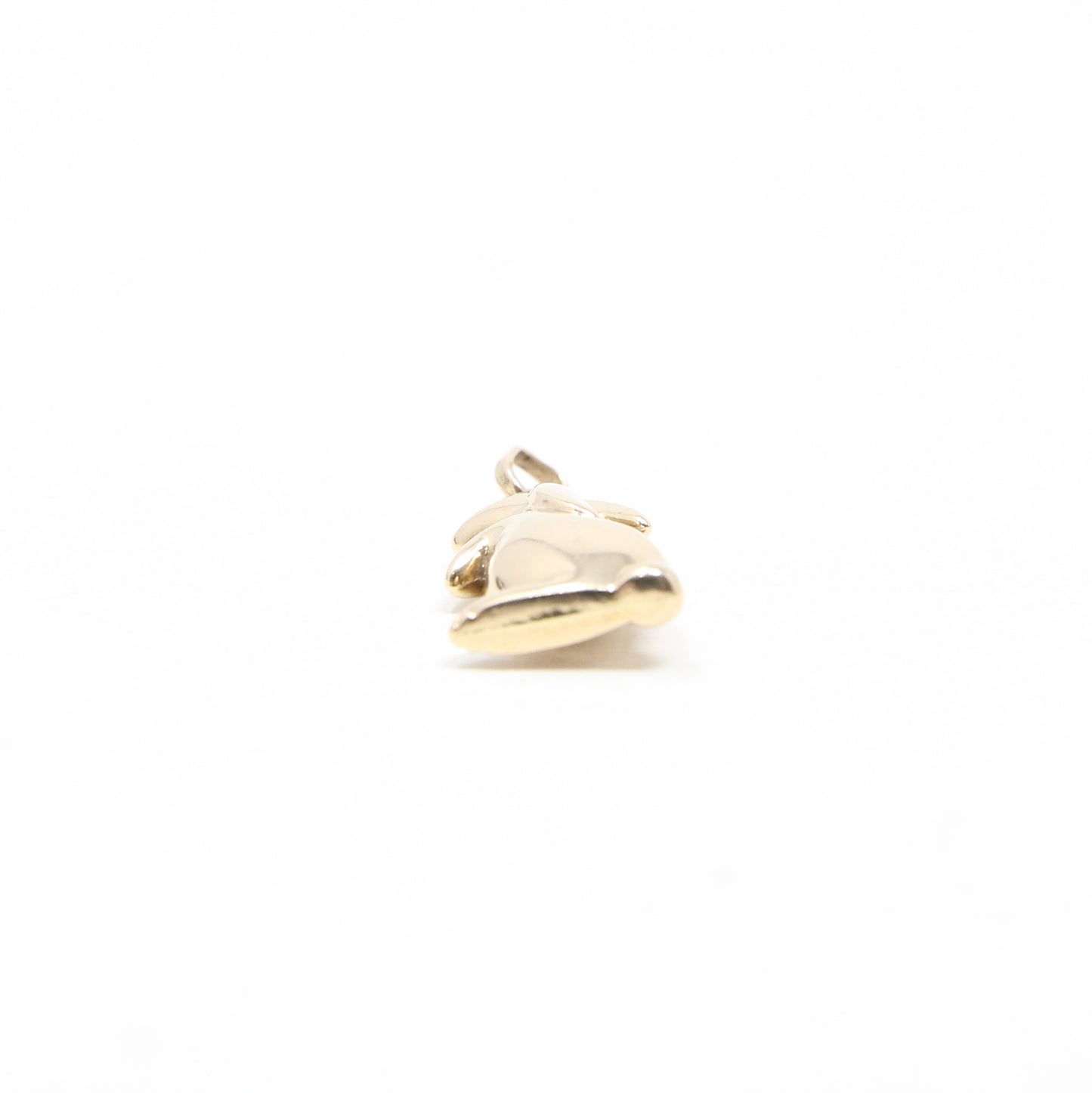 Vintage UnoAErre Hallmarked Solid 9ct 9k Gold Puffy Rabbit Pendant