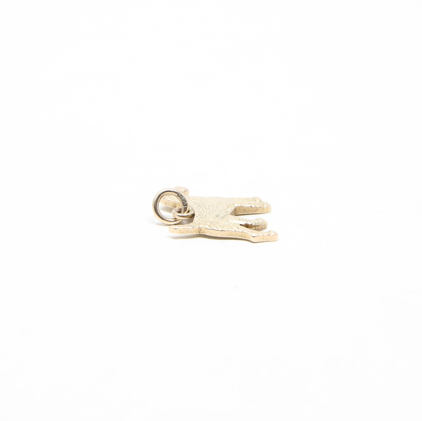 Vintage 1973 English Hallmarked Solid 9ct Gold Airedale Fox Irish Terrier Pendant Charm