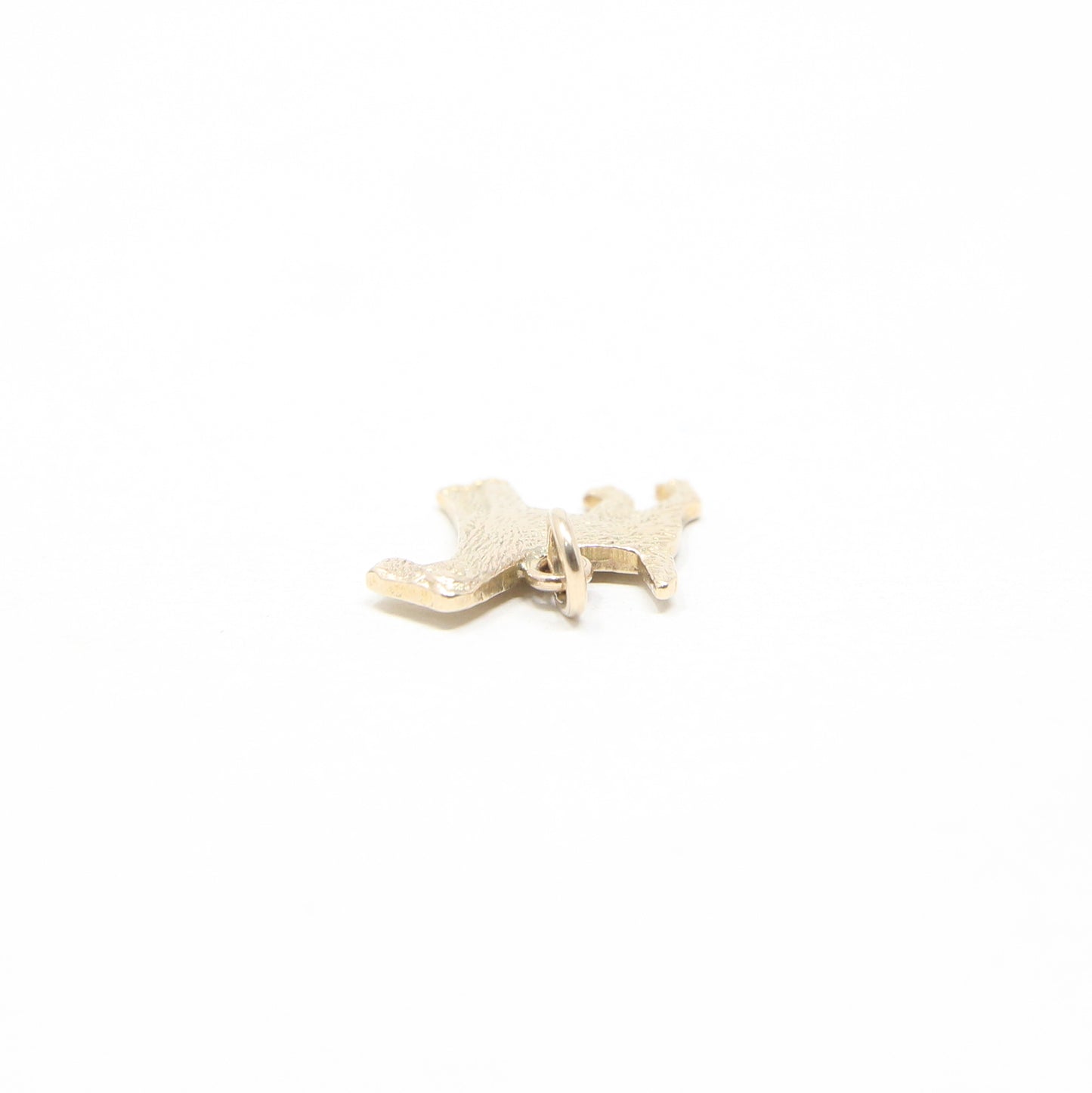 Vintage 1973 English Hallmarked Solid 9ct Gold Airedale Fox Irish Terrier Pendant Charm
