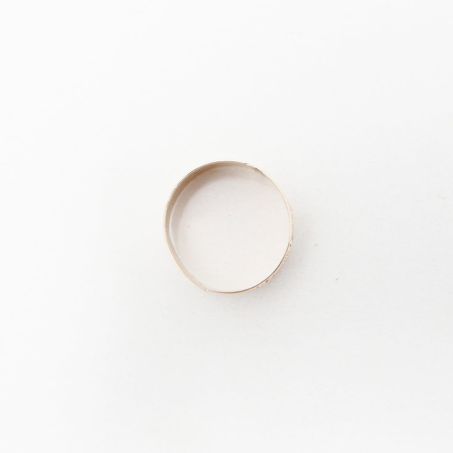 Antique Victorian Solid 9ct 9k Gold Patterned Engraved Cigar Band Ring Size L