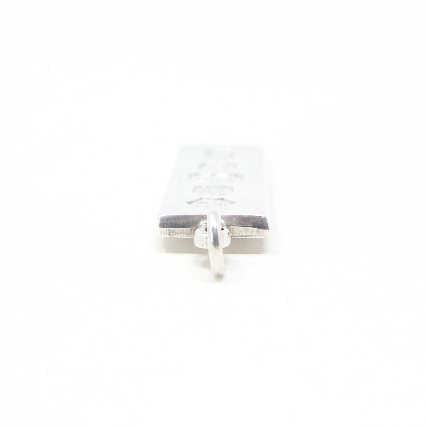 Vintage 1977 Sheffield Hallmarked Solid Sterling Silver Ingot Bar Pendant 15.6g 1