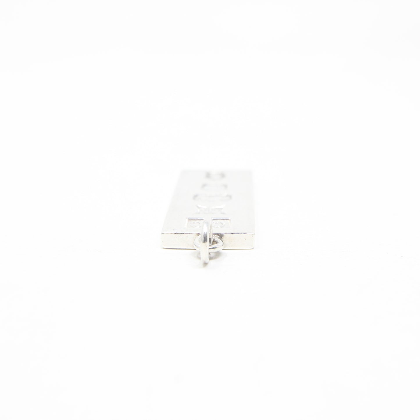 Vintage 1977 Birmingham Hallmarked Solid Sterling Silver Ingot Bar Pendant 14.6g 4