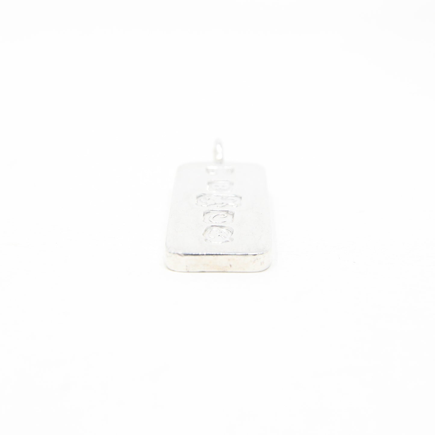 Vintage 1977 London Hallmarked Solid Sterling Silver Ingot Bar Pendant 14.6g 5