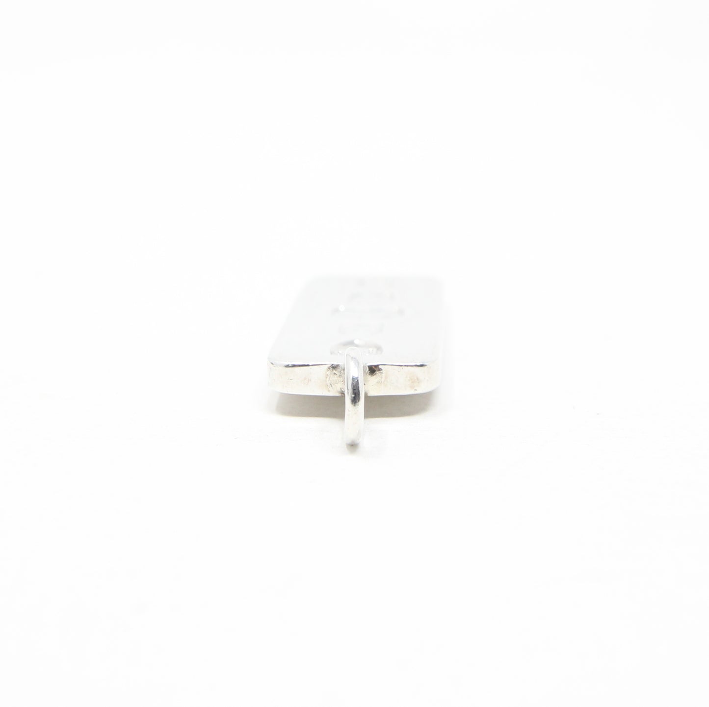Vintage 1977 London Hallmarked Solid Sterling Silver Ingot Bar Pendant 14.6g 5