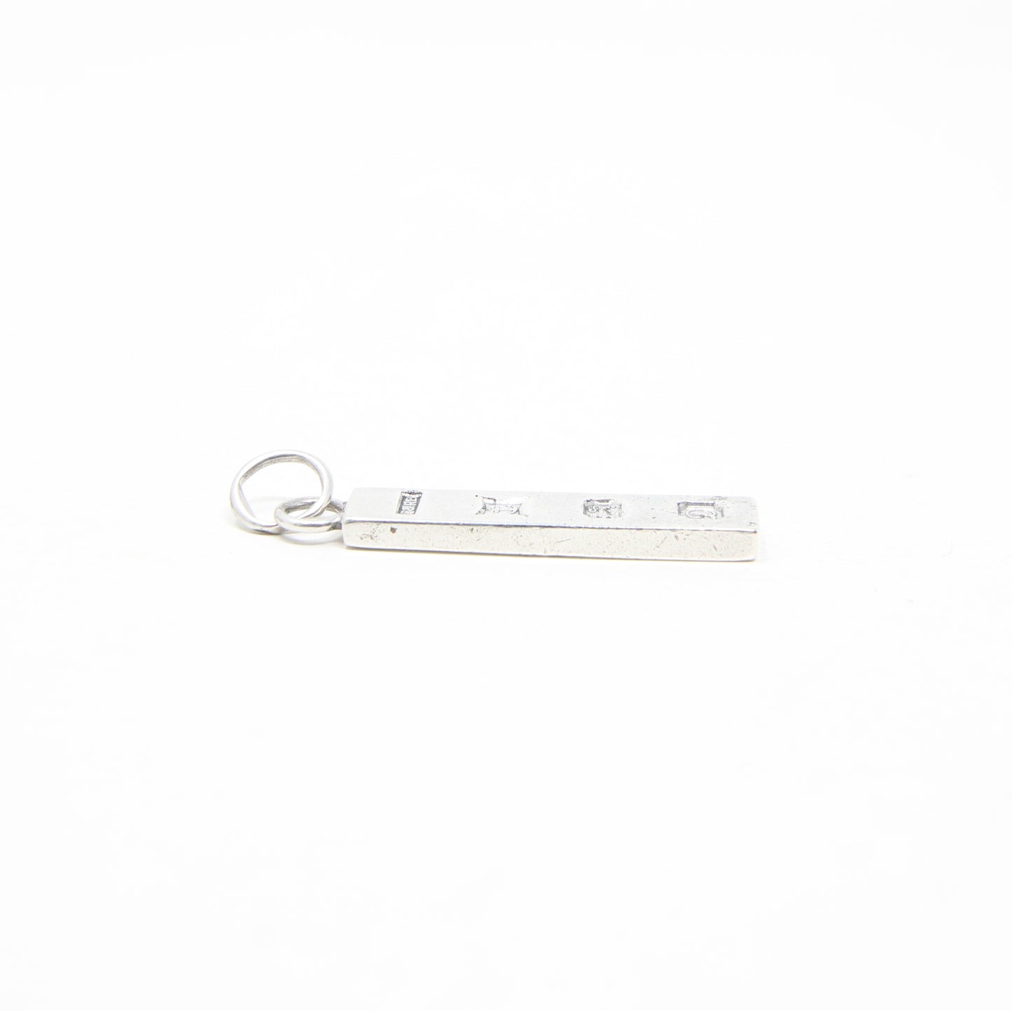 Vintage 1978 Birmingham Hallmarked Solid Sterling Silver Ingot Bar Pendant 3.2g 10