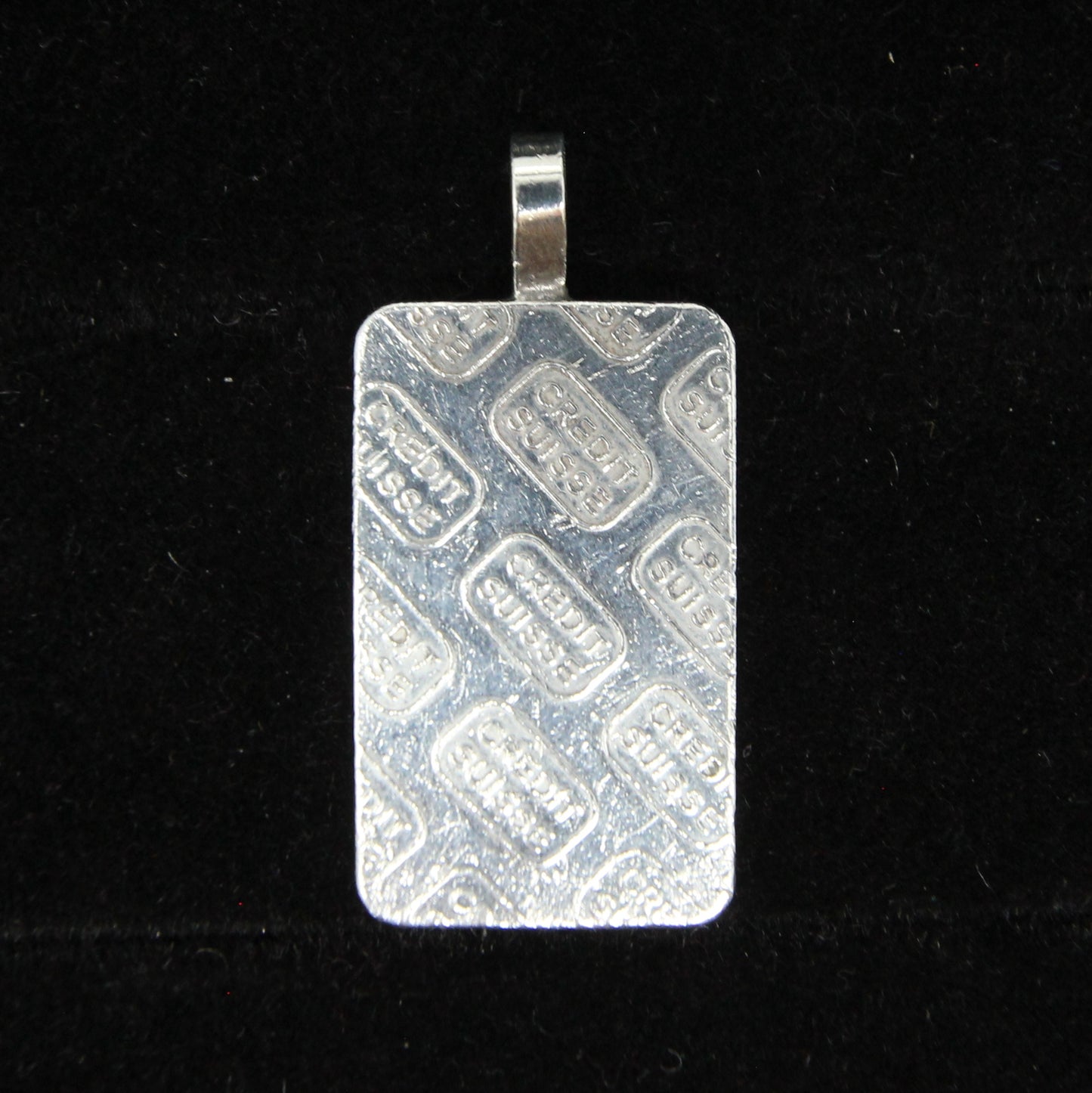 Vintage Credit Suisse Solid 10g 999 Fine Silver Ingot Bar Pendant for Chain Necklace