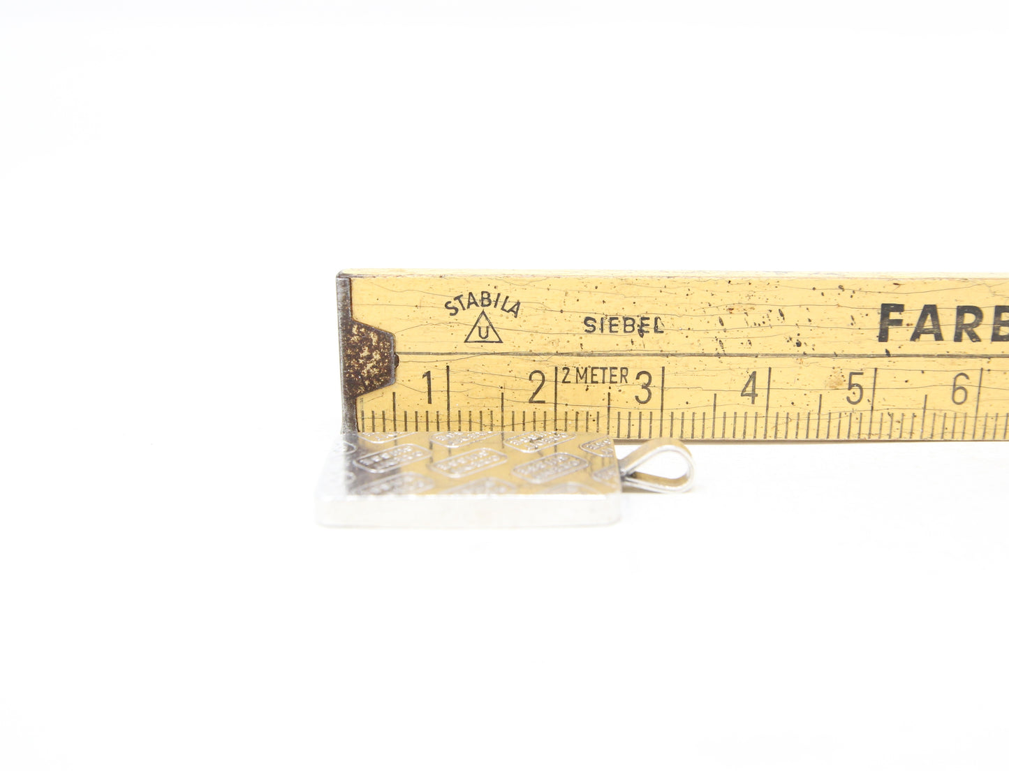 Vintage Credit Suisse Solid 10g 999 Fine Silver Ingot Bar Pendant for Chain Necklace