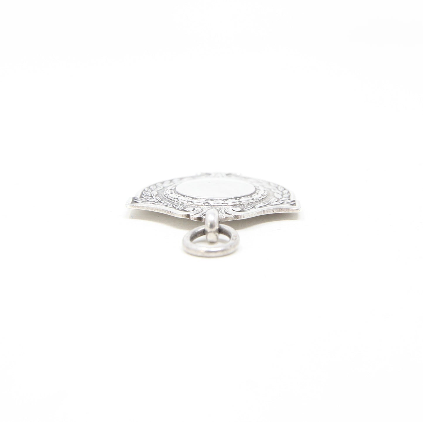 Vintage 1945 English Hallmarked WW2 Victory Solid Sterling Silver Watch Fob Medal Pendant