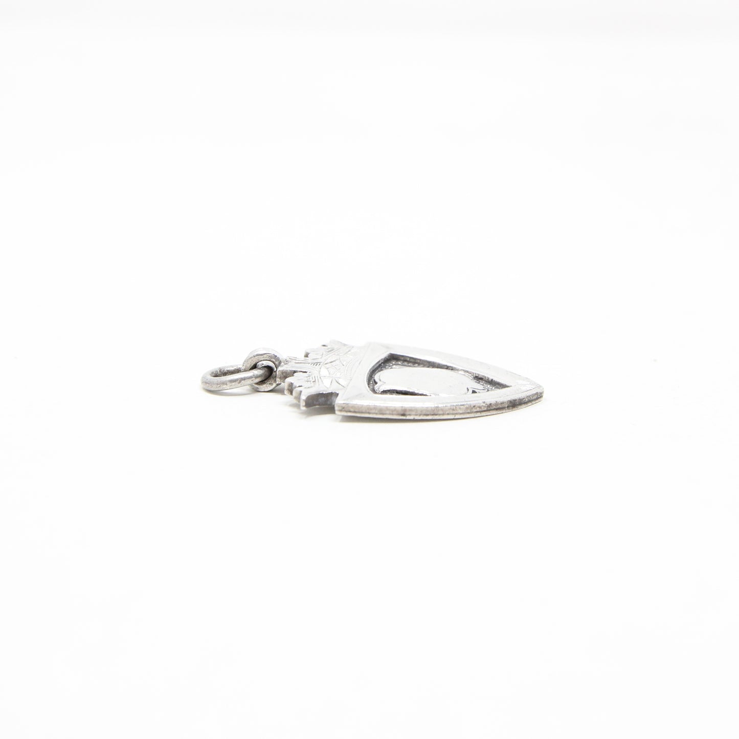 Antique 1933 Chester Hallmarked Solid Sterling Silver Shield Watch Fob Medal Pendant