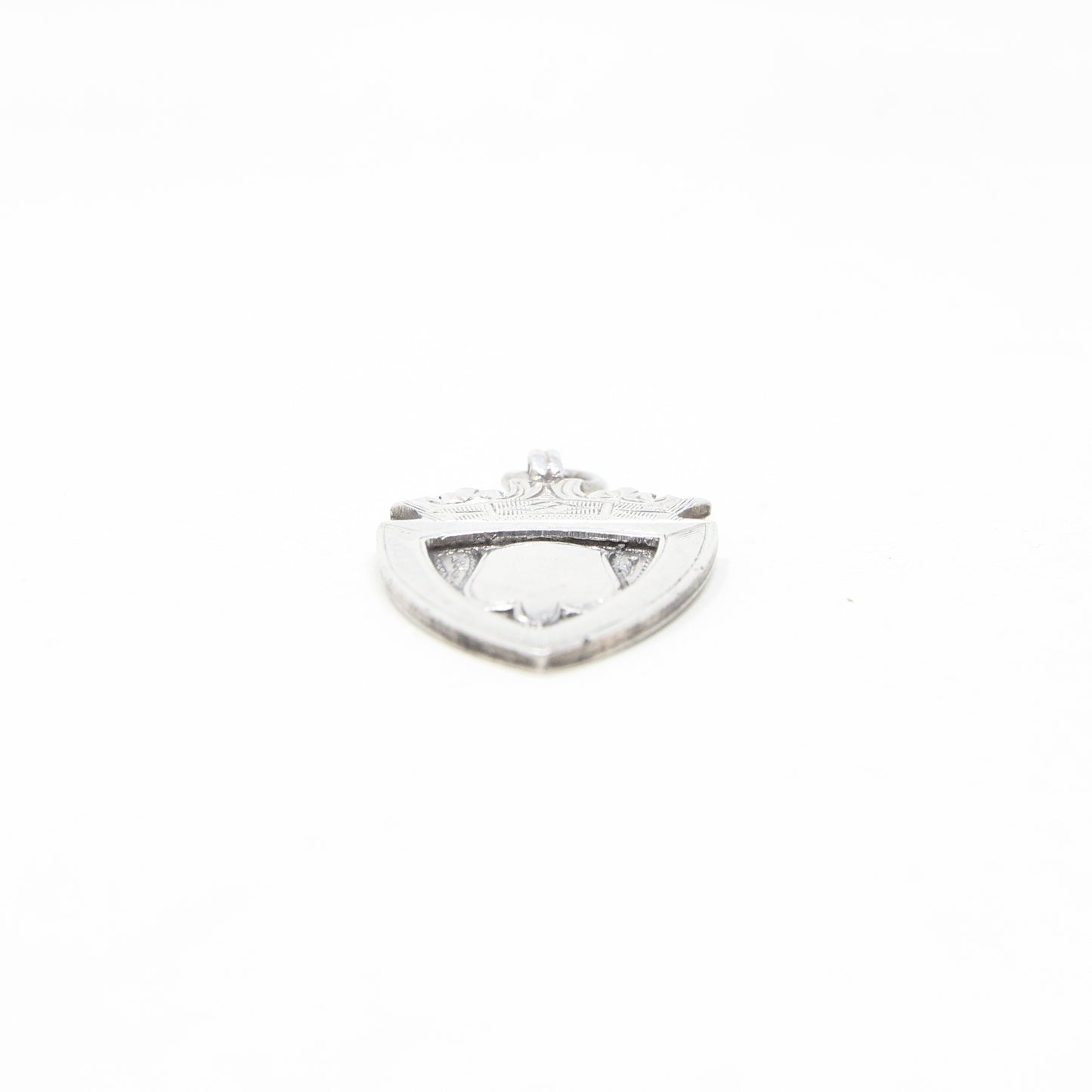 Antique 1933 Chester Hallmarked Solid Sterling Silver Shield Watch Fob Medal Pendant