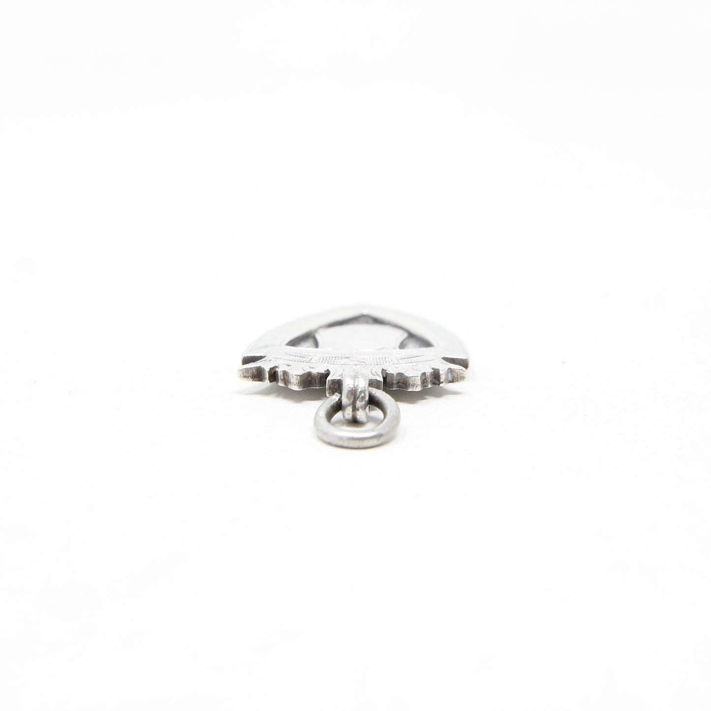 Antique 1933 Chester Hallmarked Solid Sterling Silver Shield Watch Fob Medal Pendant