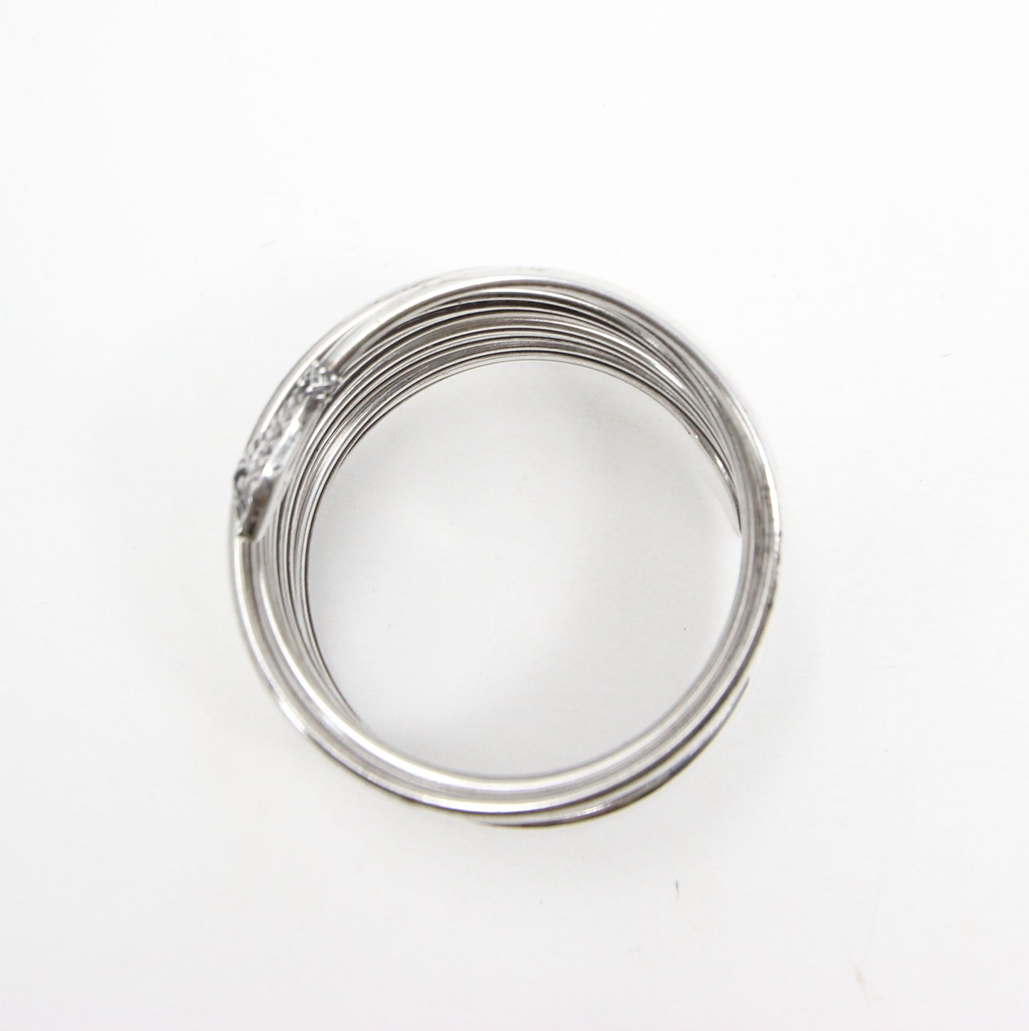 Antique Solid Silver Etruscan Coiled Snake Cuff Bangle Bracelet 7.5'' 64g