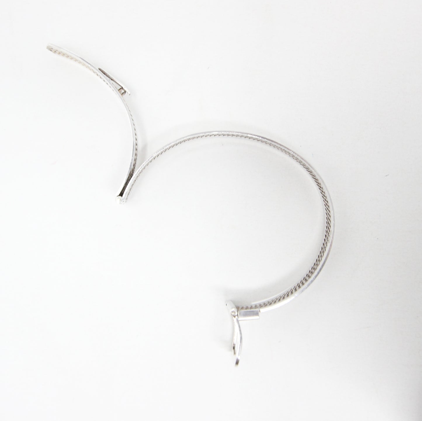 Vintage 1982 Hallmarked Solid Sterling Silver Buckle Bangle Cuff Bracelet 22g