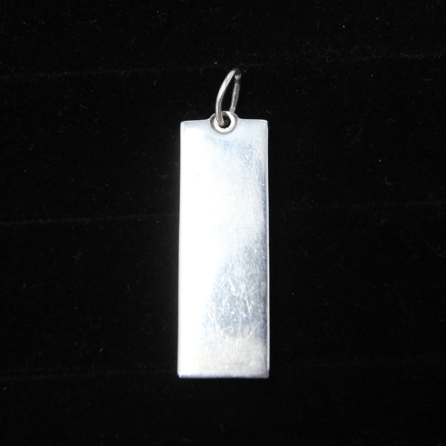 Vintage 1977 London Hallmarked Solid Sterling Silver Ingot Bar Pendant 7
