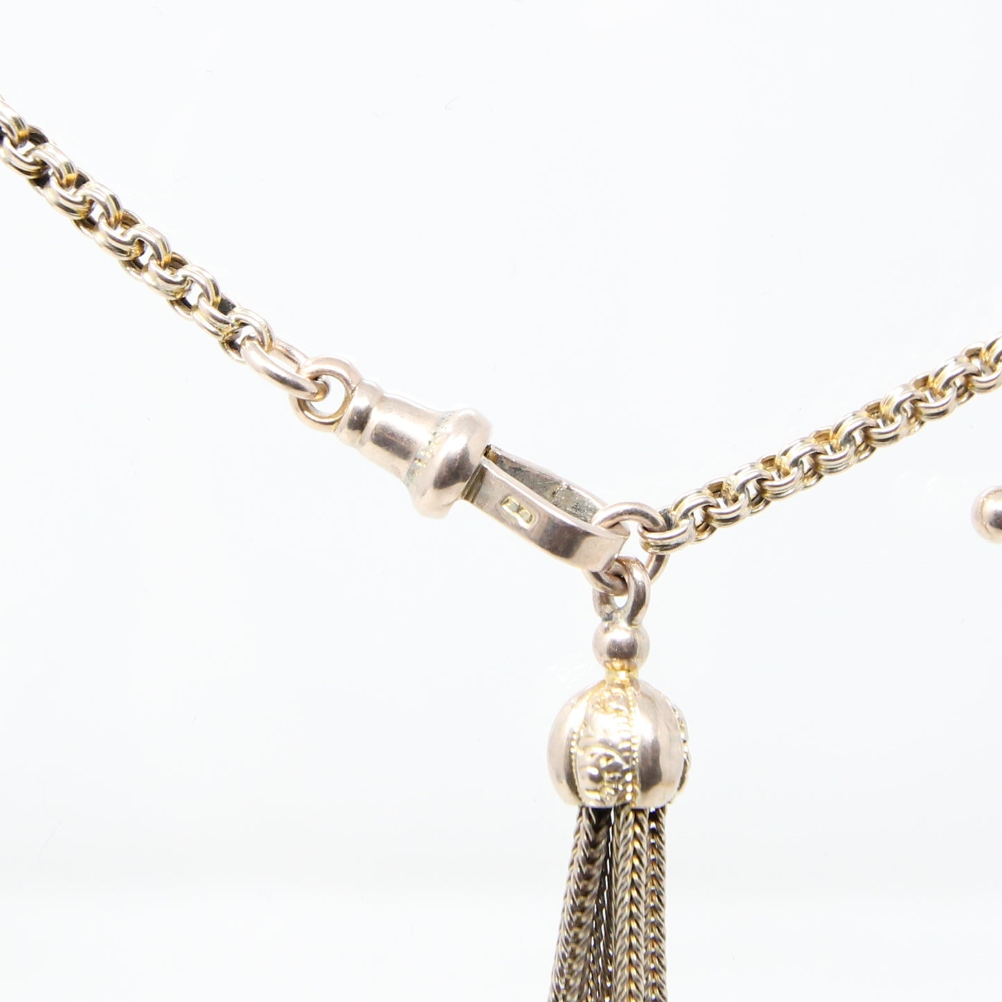 Antique Victorian Solid 7.2ct Gold Fancy Albertina Watch Chain Bracelet 8.6''