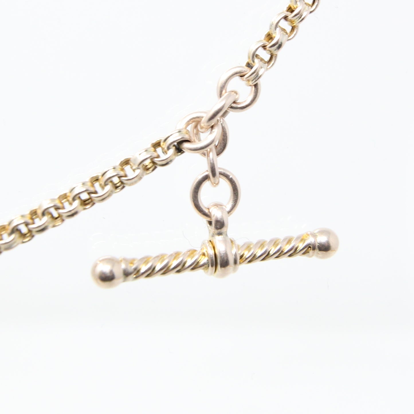 Antique Victorian Solid 7.2ct Gold Fancy Albertina Watch Chain Bracelet 8.6''