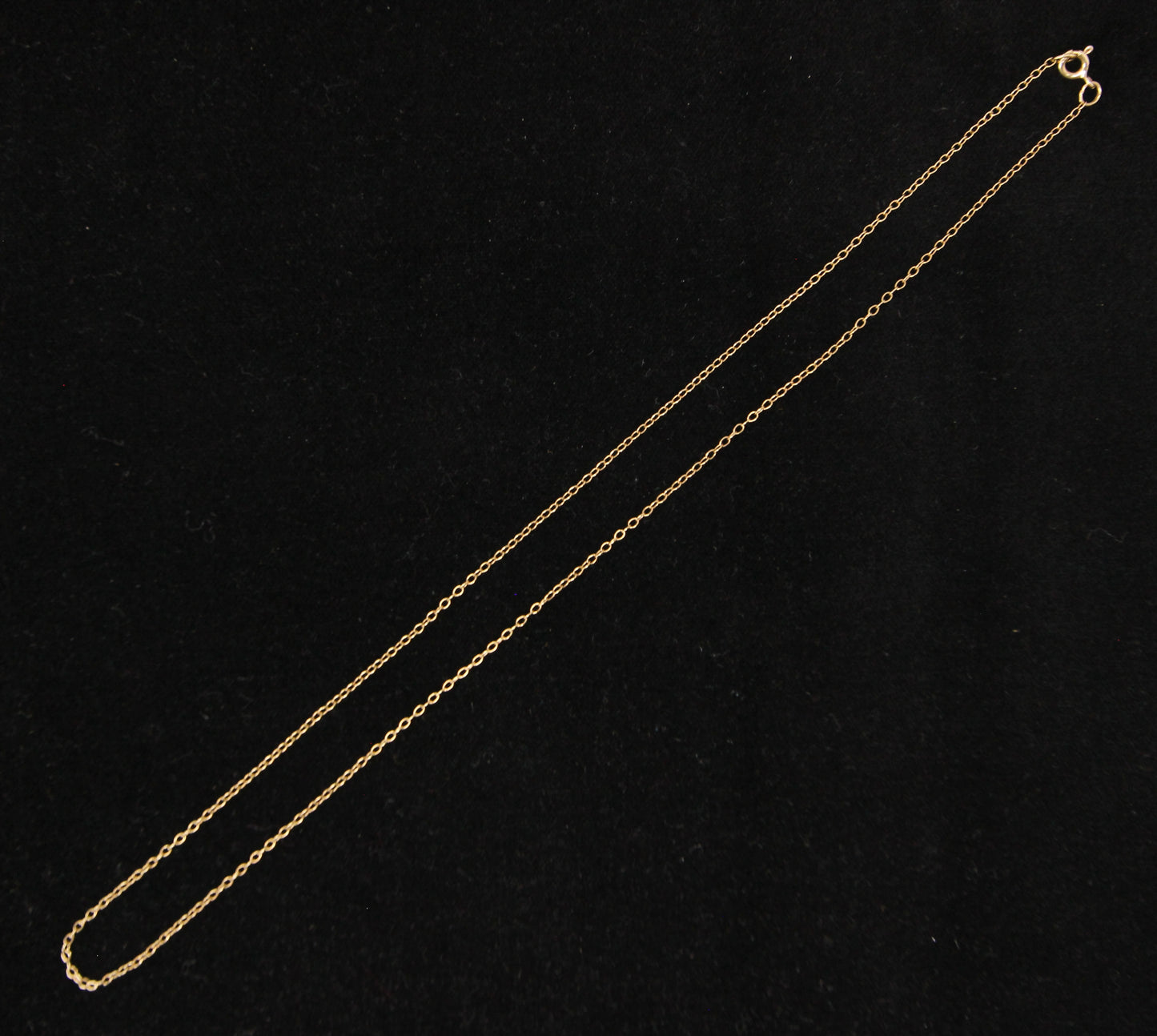 Vintage 1980's Hallmarked Solid 9ct 9k Gold Cable Chain Necklace 18.5''