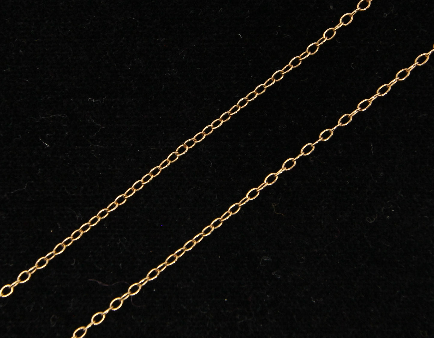 Vintage 1980's Hallmarked Solid 9ct 9k Gold Cable Chain Necklace 18.5''