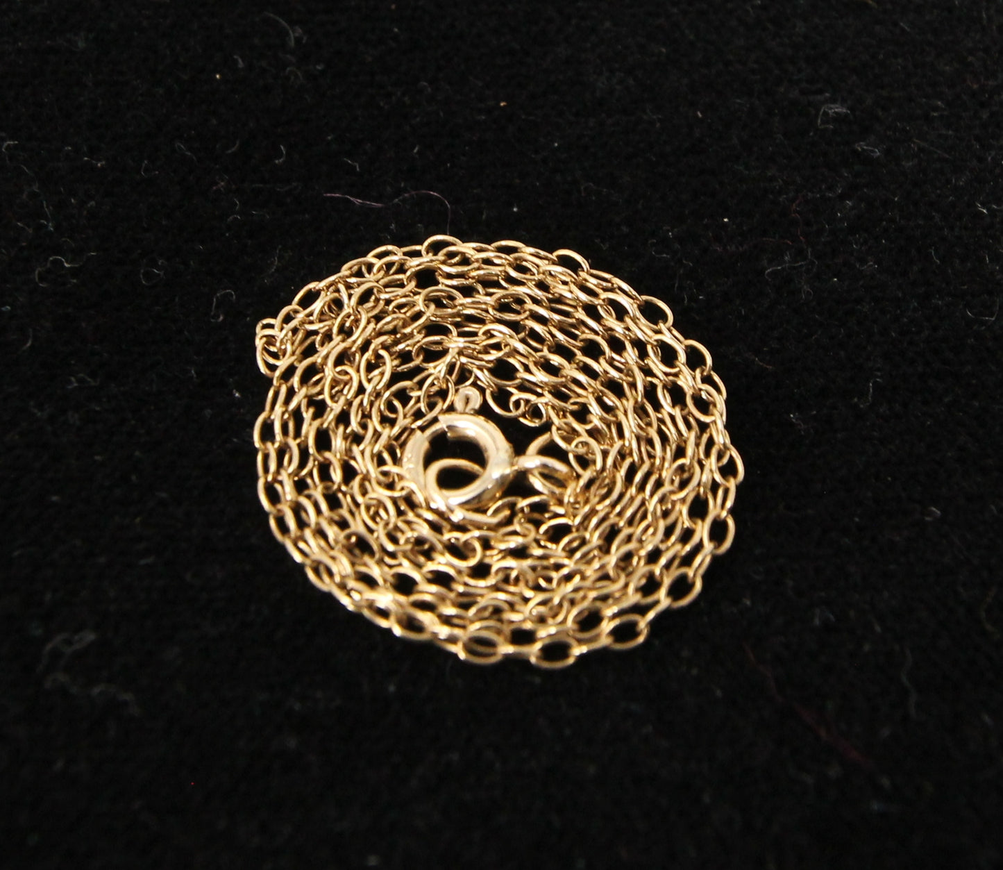 Vintage 1980's Hallmarked Solid 9ct 9k Gold Cable Chain Necklace 18.5''