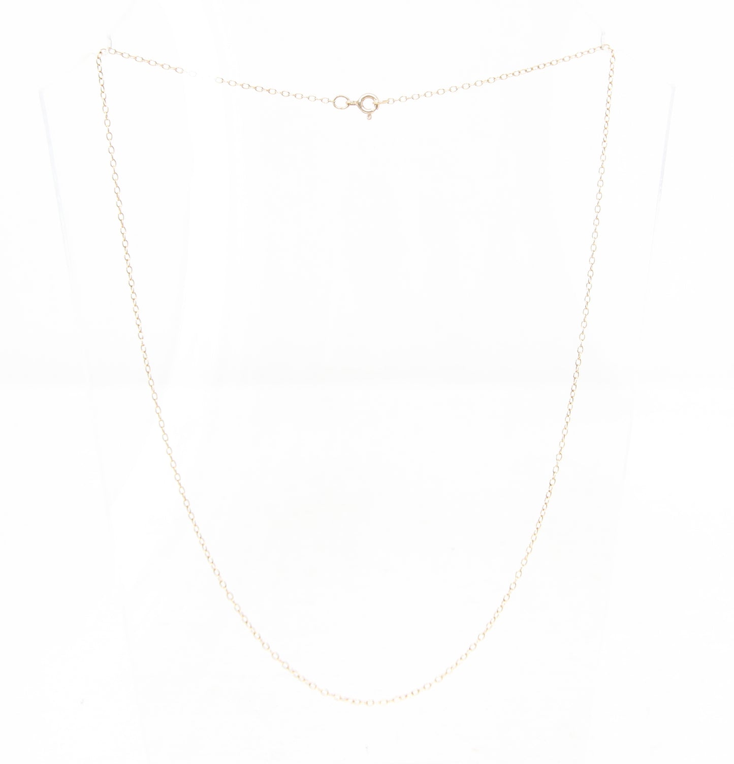 Vintage 1980's Hallmarked Solid 9ct 9k Gold Cable Chain Necklace 18.5''