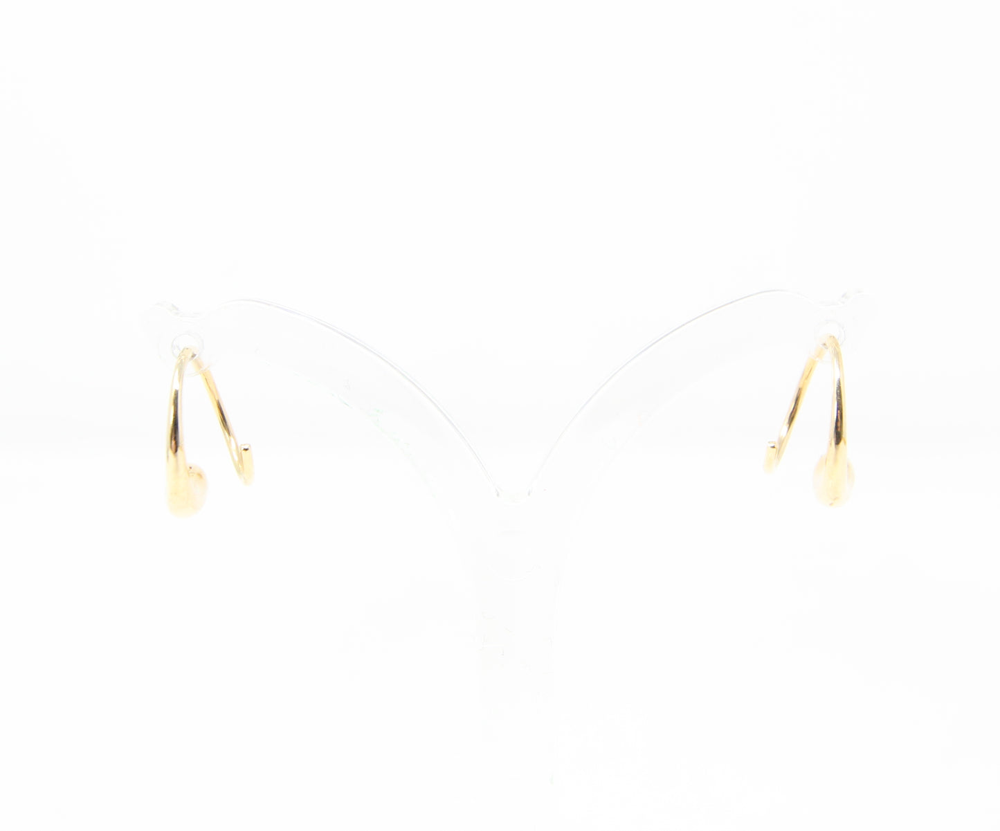 Vintage Georg Jensen Hallmarked Solid 18ct 18k Gold Mercy Hoop Huggie Earrings Hoops in Box