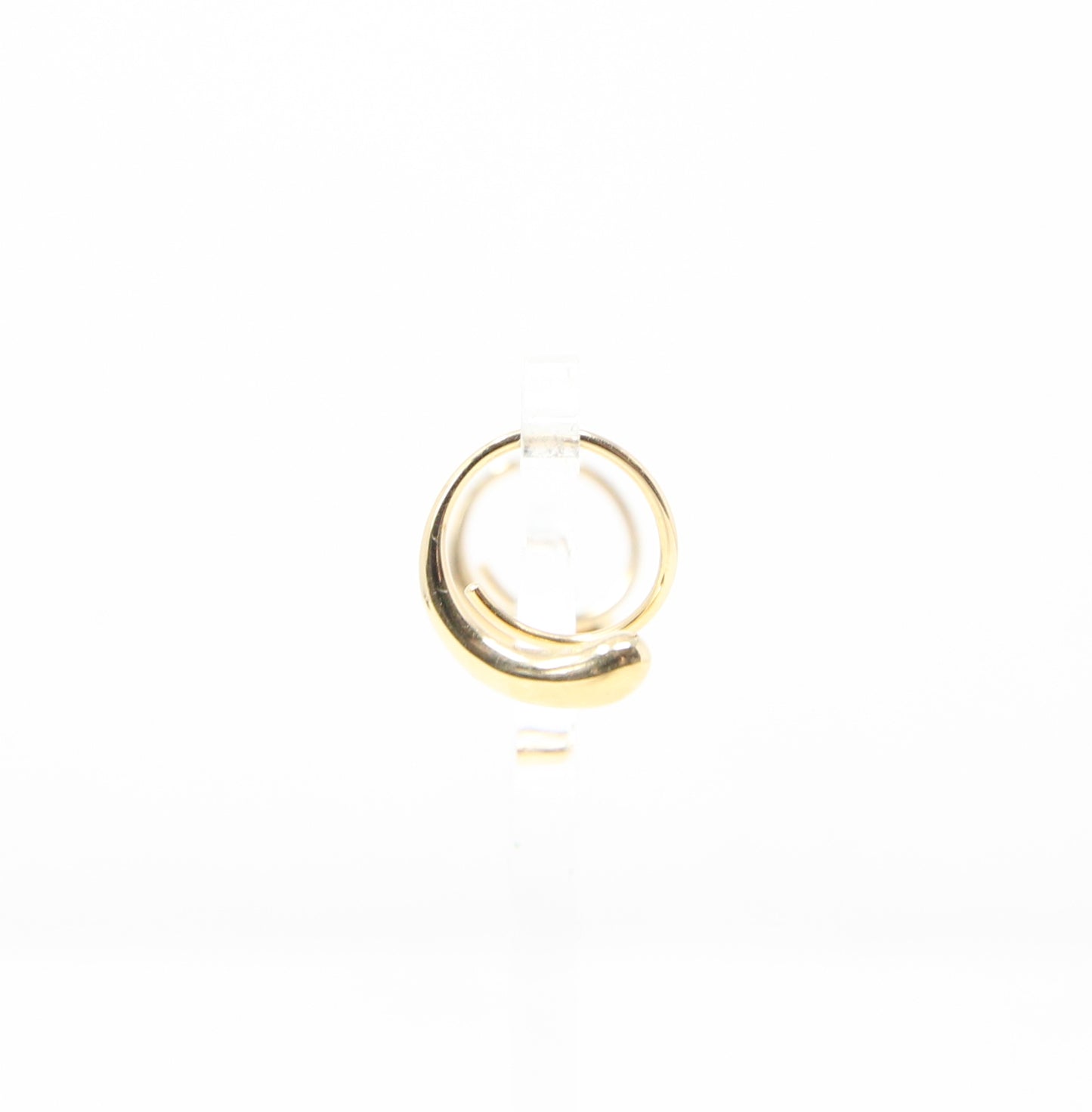Vintage Georg Jensen Hallmarked Solid 18ct 18k Gold Mercy Hoop Huggie Earrings Hoops in Box
