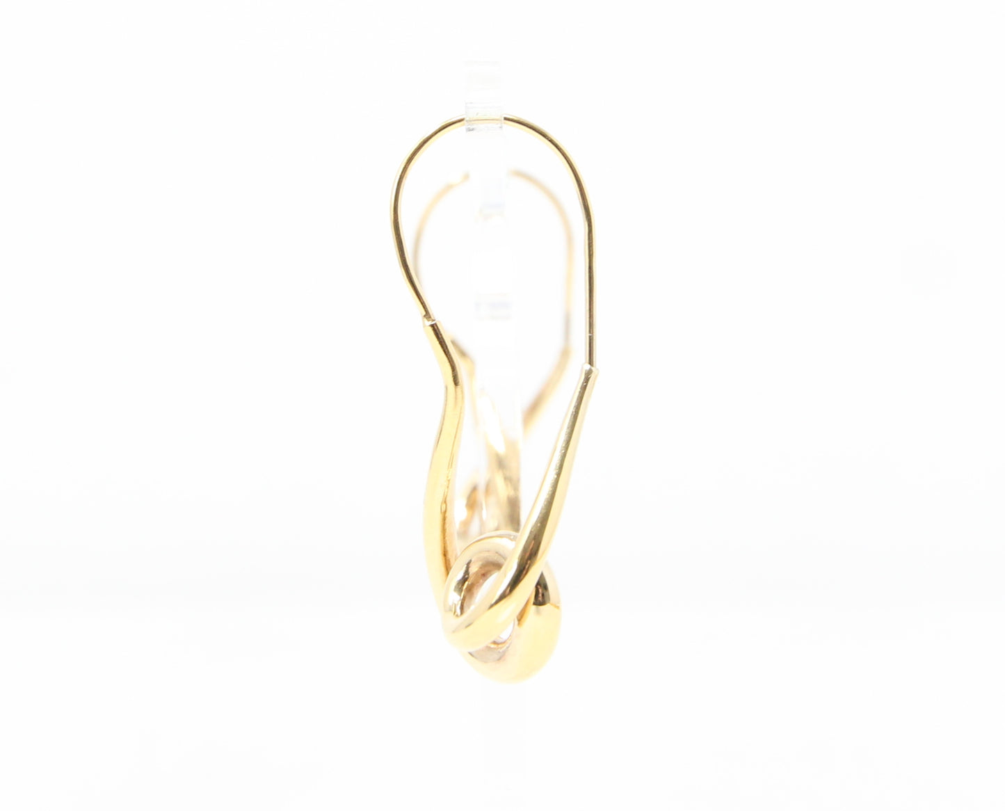 Vintage Franz Breuning Hallmarked Solid 14ct 14k Gold Large Swirl Hoop Earrings Hoops 3.45g
