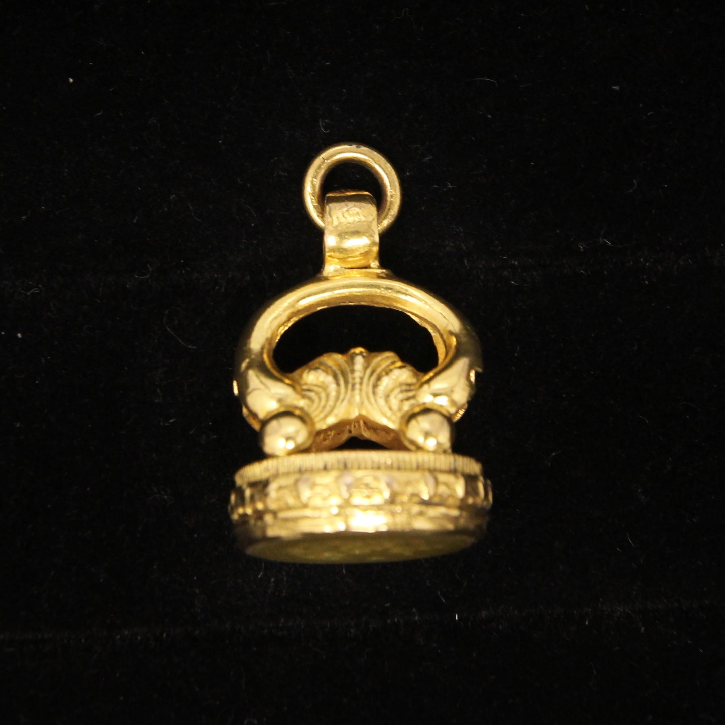Antique Georgian Victorian Masonic Gold Pinchbeck Engraved Intaglio Wax Seal Watch Fob Pendant