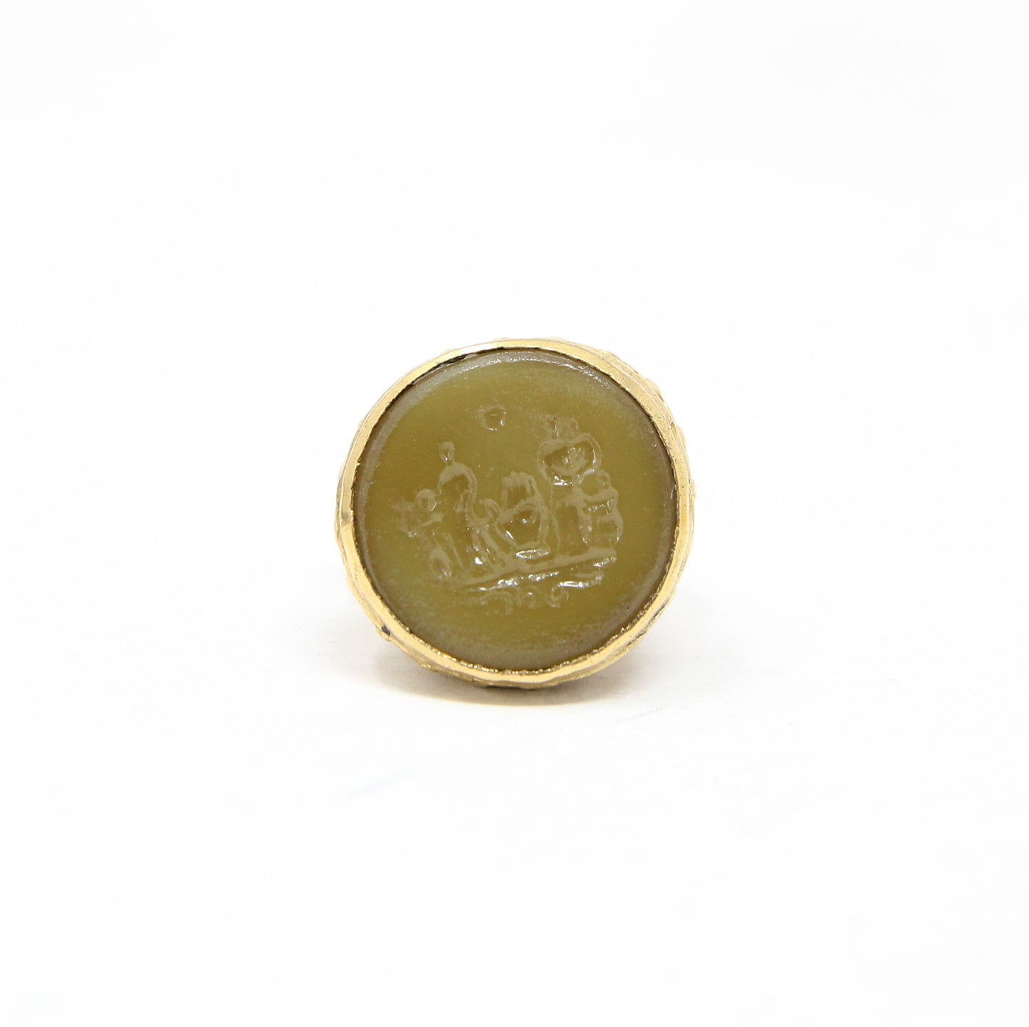 Antique Georgian Victorian Masonic Gold Pinchbeck Engraved Intaglio Wax Seal Watch Fob Pendant
