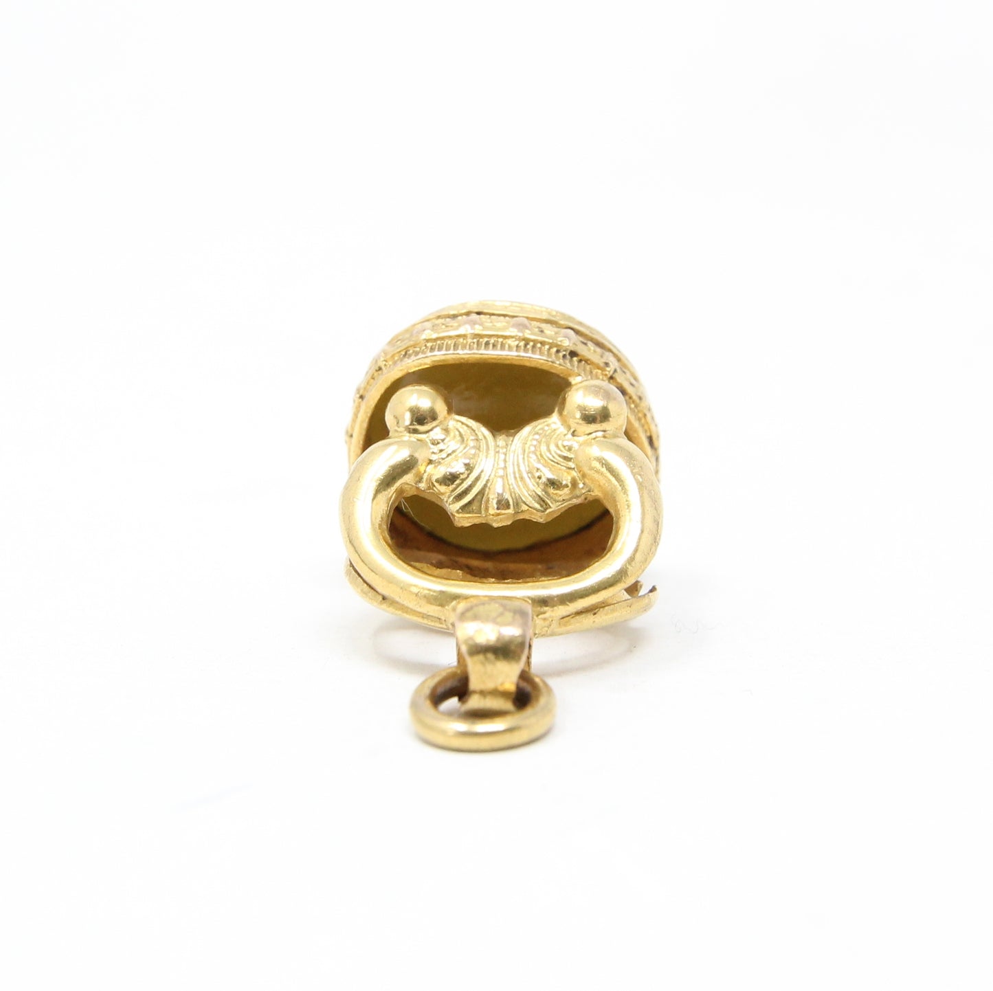 Antique Georgian Victorian Masonic Gold Pinchbeck Engraved Intaglio Wax Seal Watch Fob Pendant