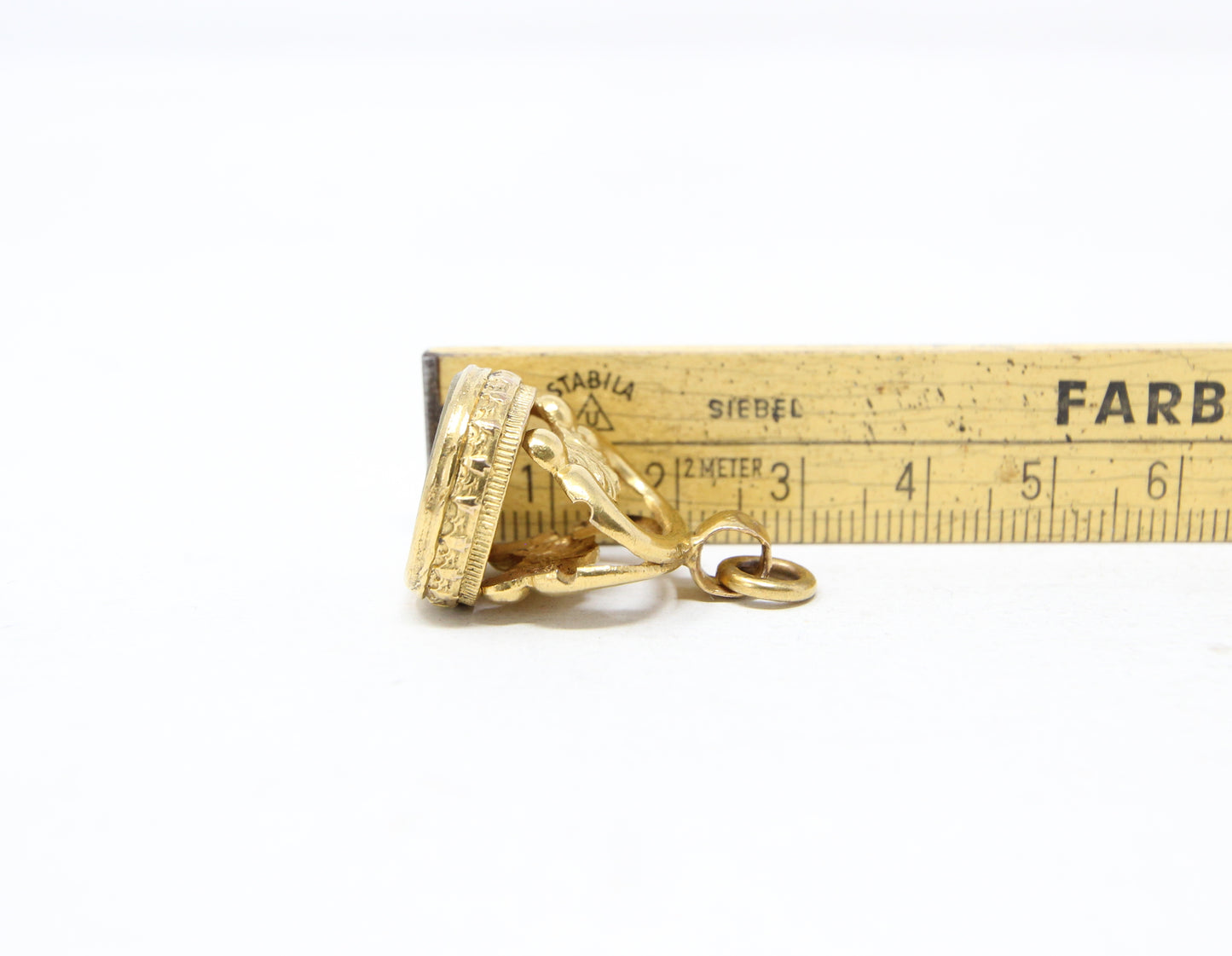 Antique Georgian Victorian Masonic Gold Pinchbeck Engraved Intaglio Wax Seal Watch Fob Pendant