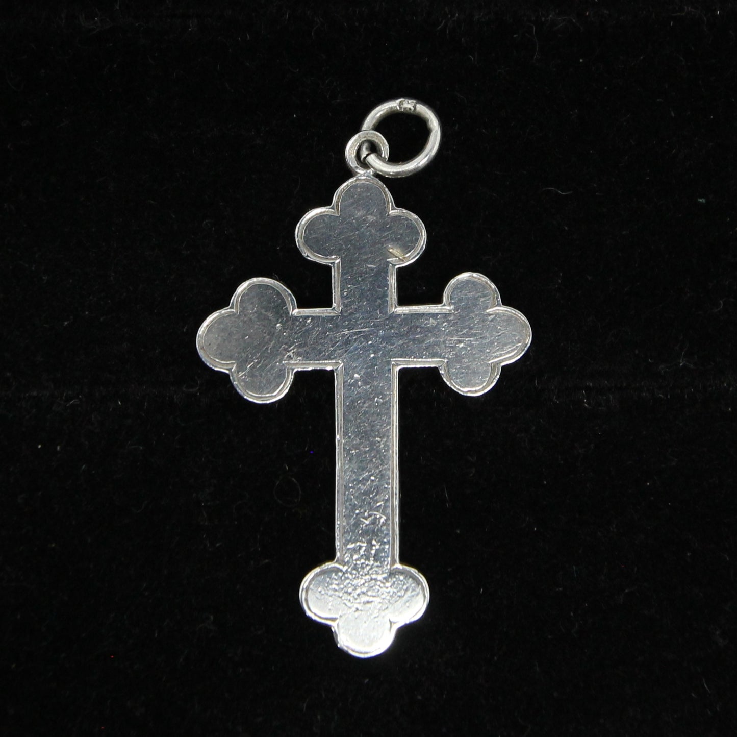 Antique 1912 Hallmarked Solid Sterling Silver Large Cross Pendant for Neclace Chain