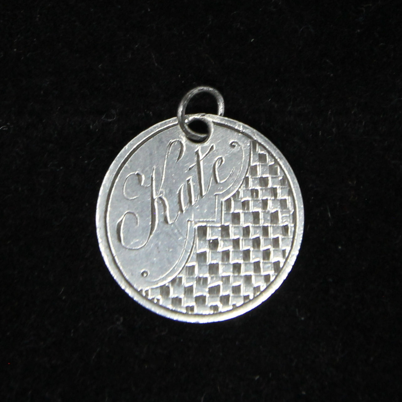 Antique Victorian Solid Silver Kate Love Token Threepenny Bit Coin Medallion Pendant