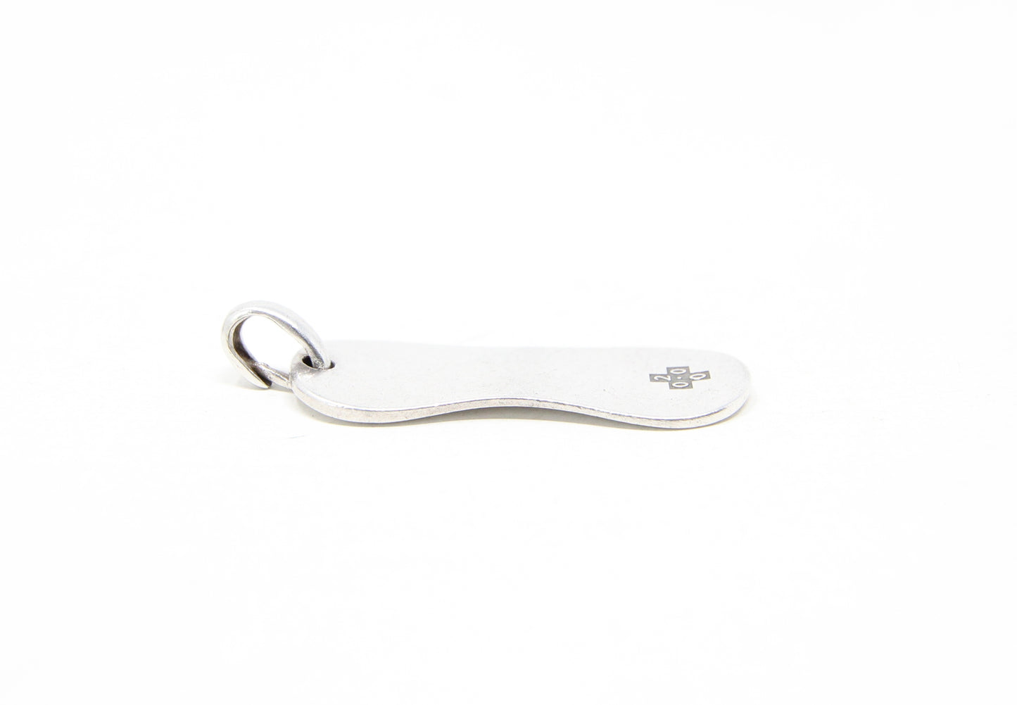 Vintage 2000 Edinburgh Hallmarked Solid Sterling Silver Millenium y2k Wavy Ingot Bar Pendant