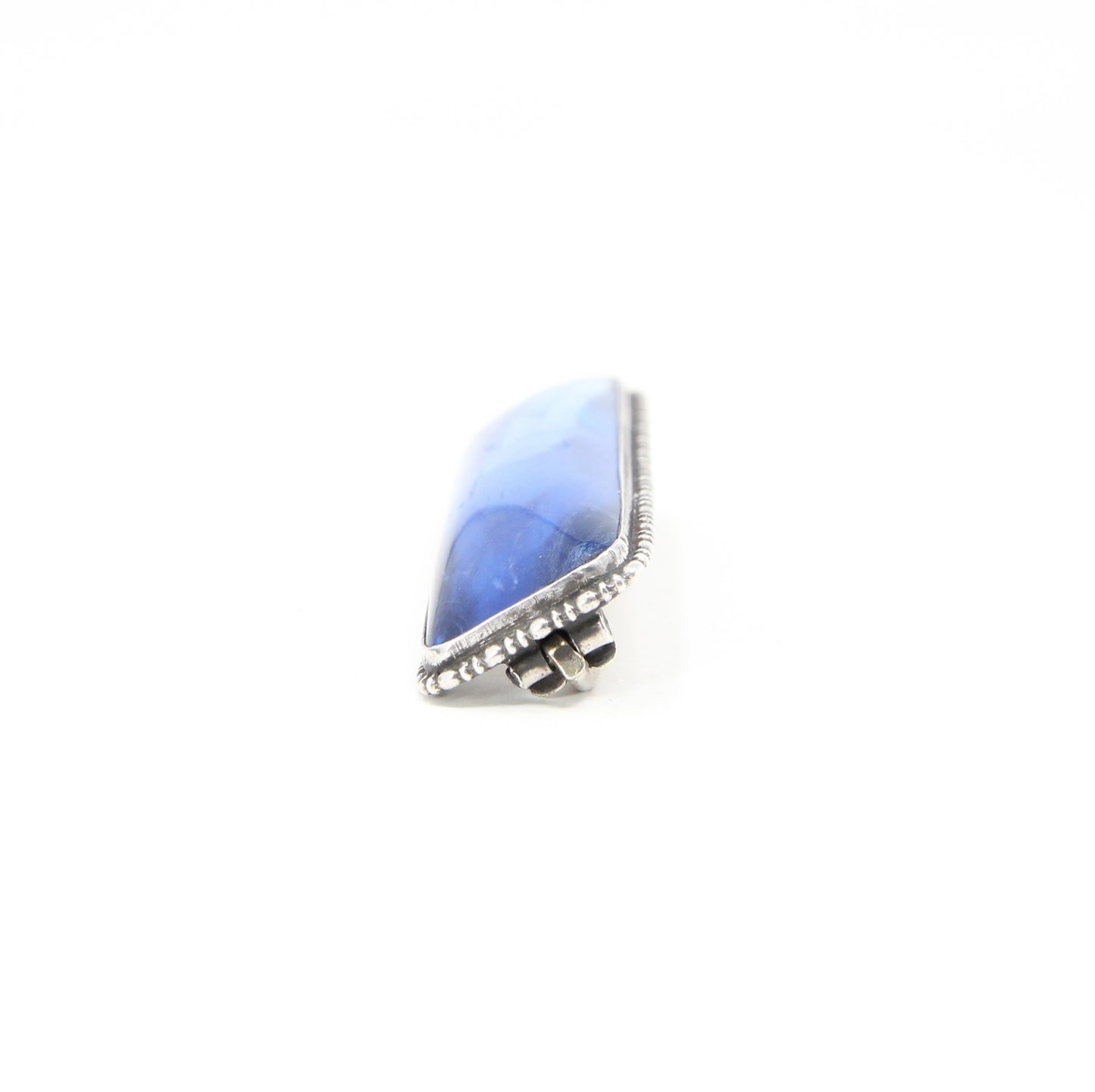 Antique Art Deco Hallmarked Solid Sterling Silver Blue Morpho Butterfly Wing Brooch Pin