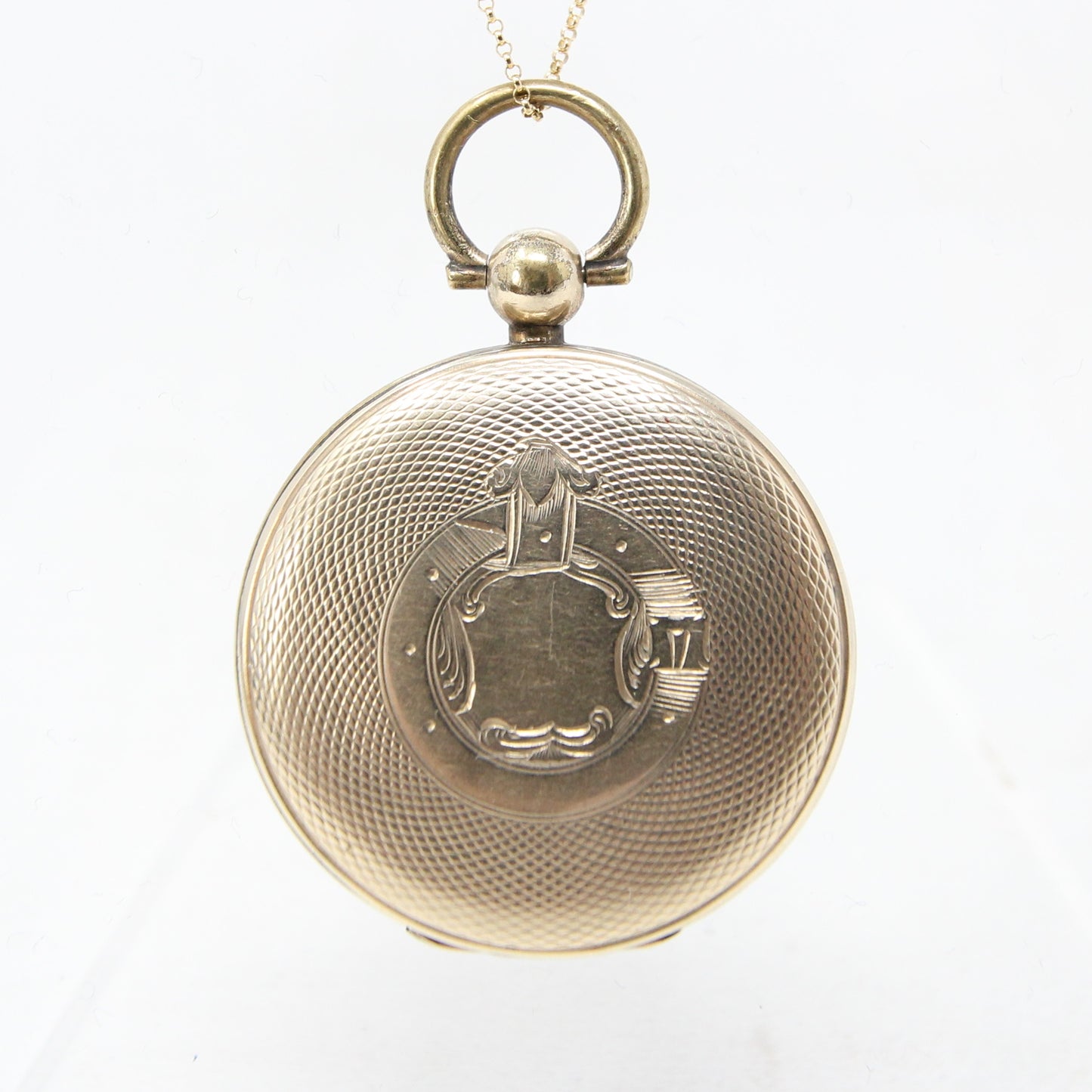 Antique Victorian 9ct 9k Rolled Gold Front Back Locket Pendant