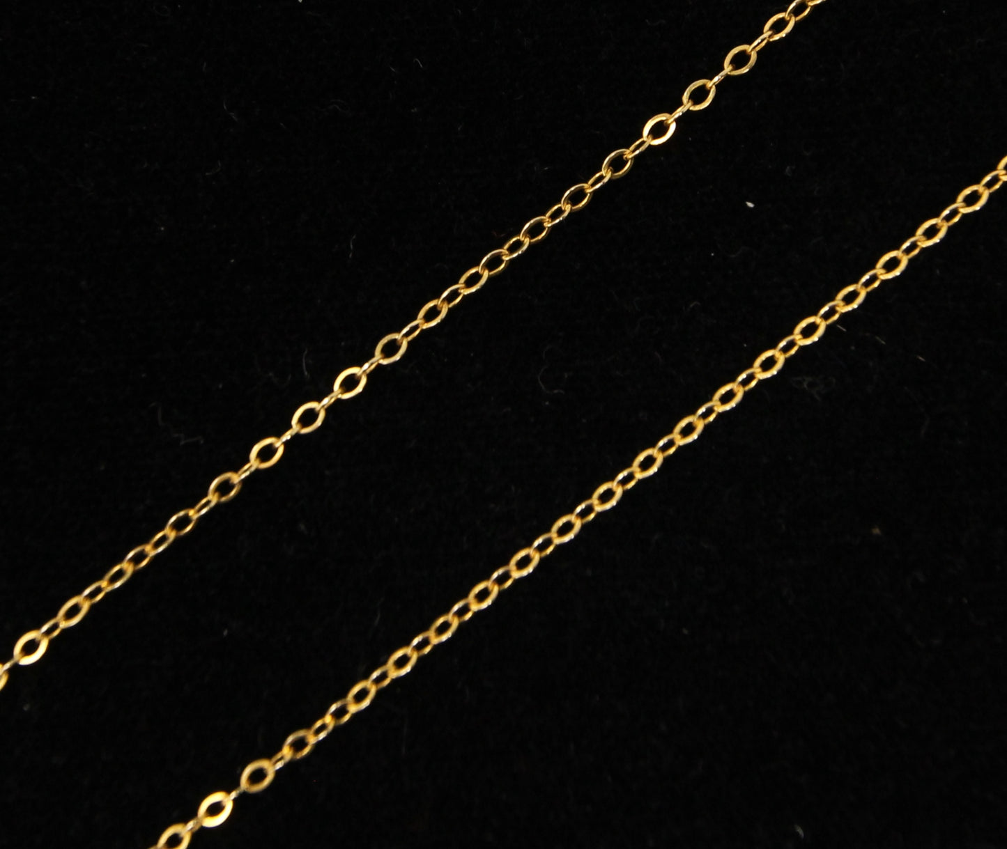 Vintage Antique Hallmarked Solid 9ct 9k Gold Fine Cable Chain Necklace Safety 19.25''