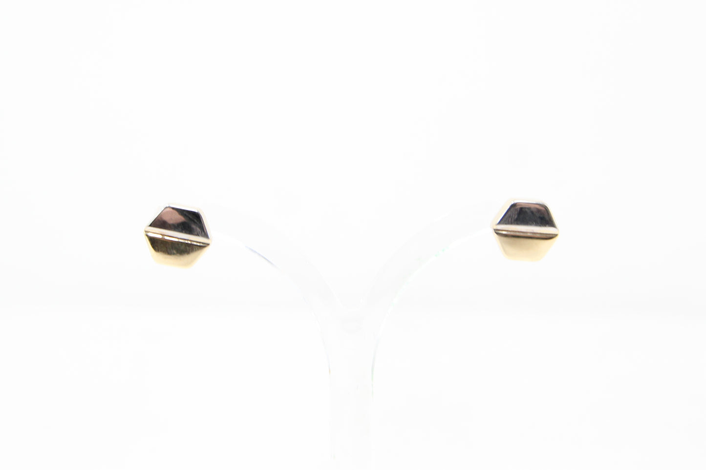 Vintage 1977 Hallmarked Solid 9ct 9k White Yellow Gold Large Screw Stud Earrings