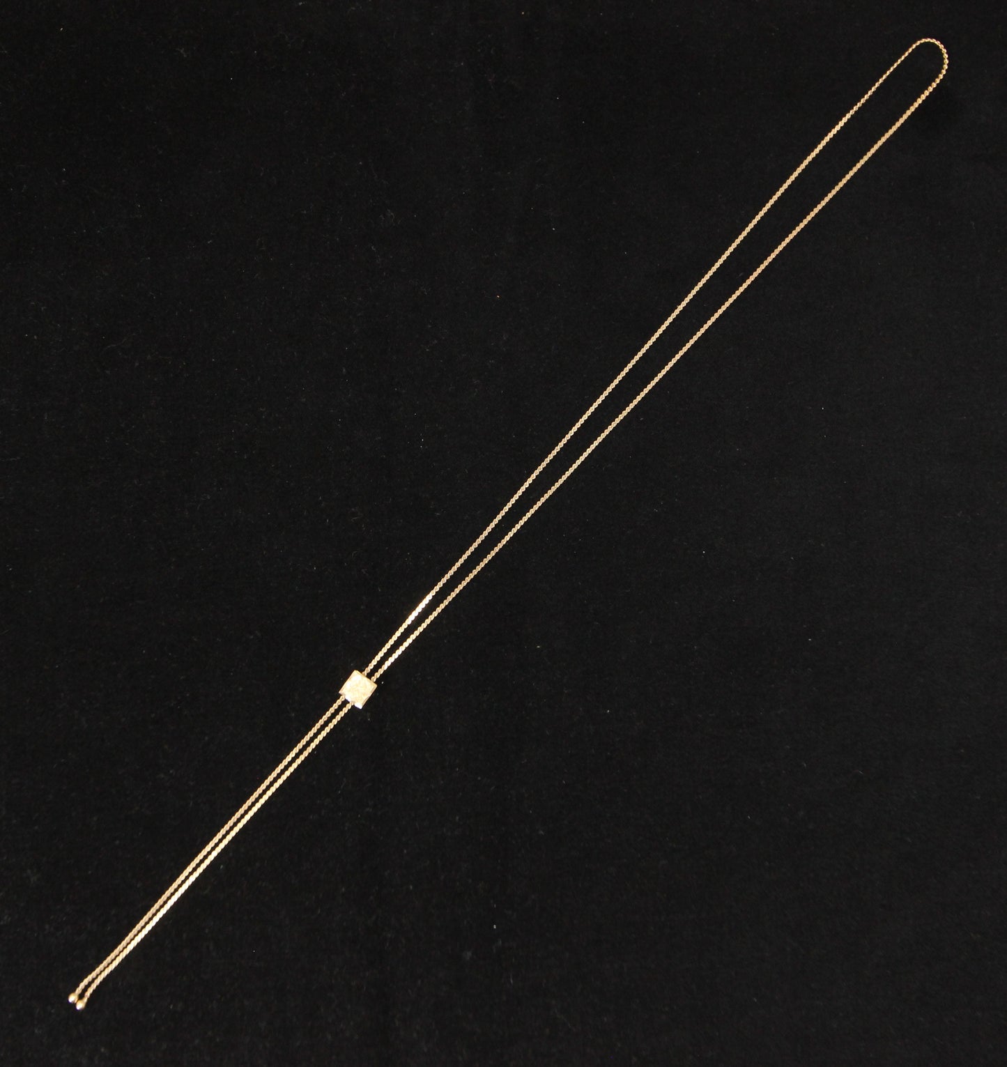 Vintage 1981 Hallmarked Solid 9ct 9k Gold S Link Adjustable Lariat Chain Necklace 29''