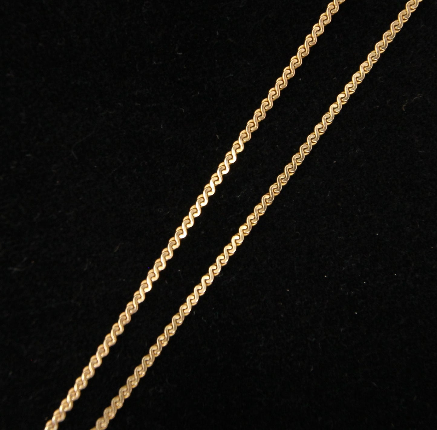 Vintage 1981 Hallmarked Solid 9ct 9k Gold S Link Adjustable Lariat Chain Necklace 29''