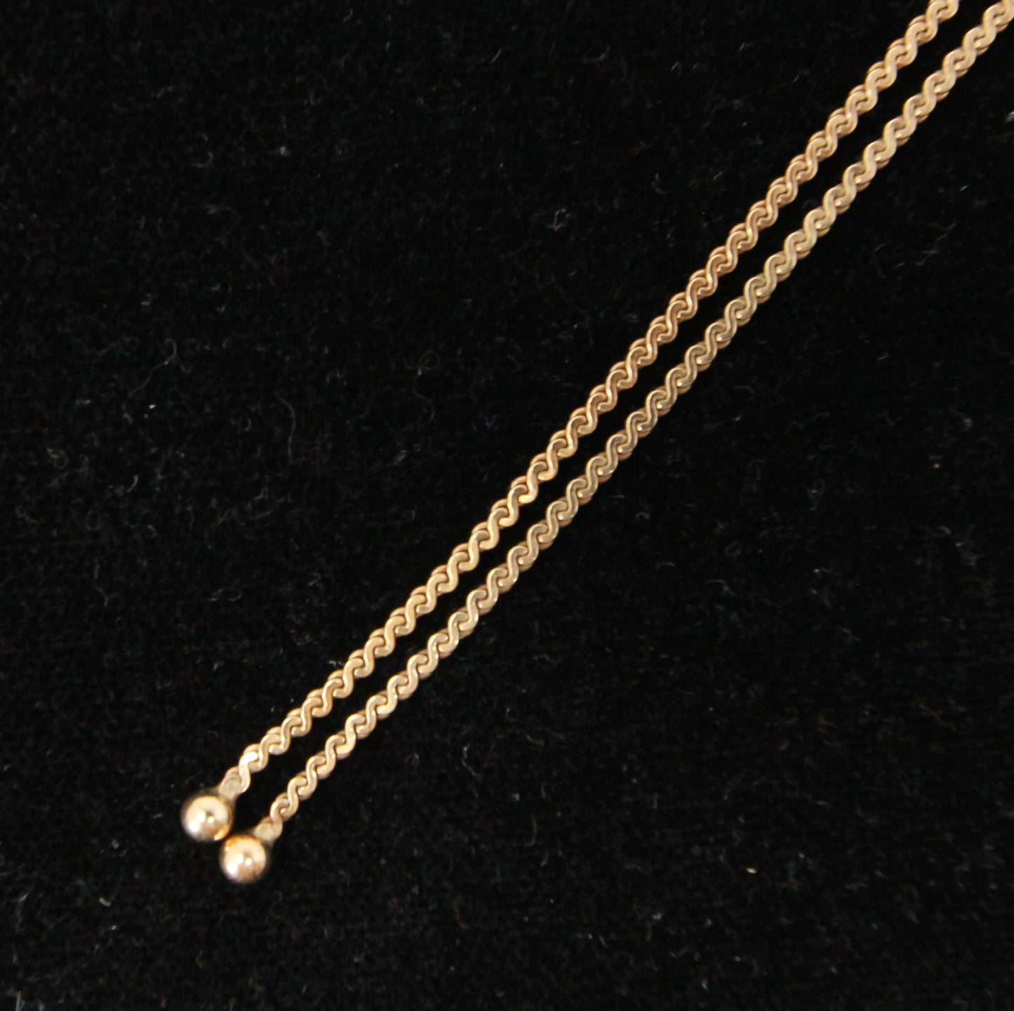 Vintage 1981 Hallmarked Solid 9ct 9k Gold S Link Adjustable Lariat Chain Necklace 29''