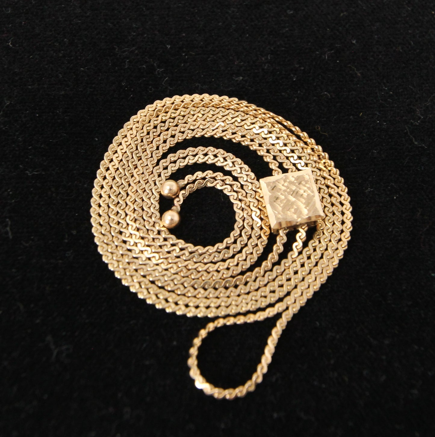 Vintage 1981 Hallmarked Solid 9ct 9k Gold S Link Adjustable Lariat Chain Necklace 29''