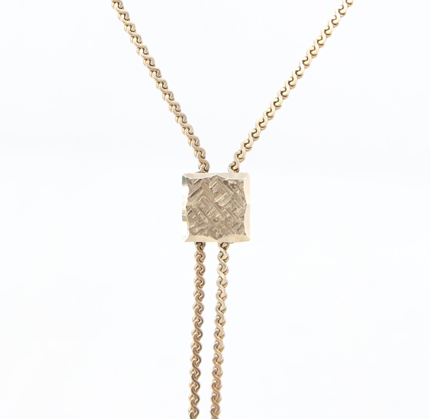 Vintage 1981 Hallmarked Solid 9ct 9k Gold S Link Adjustable Lariat Chain Necklace 29''