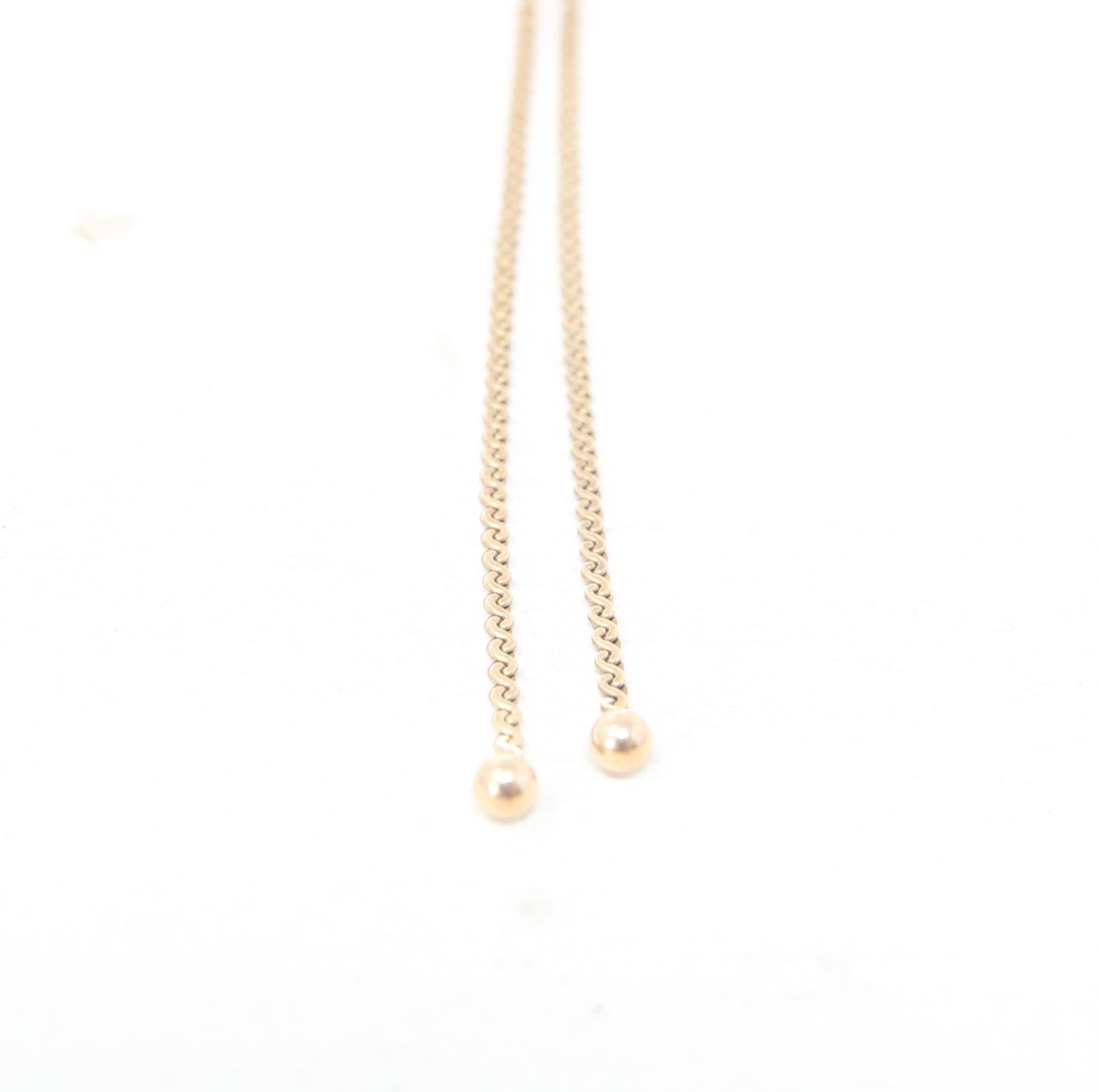 Vintage 1981 Hallmarked Solid 9ct 9k Gold S Link Adjustable Lariat Chain Necklace 29''