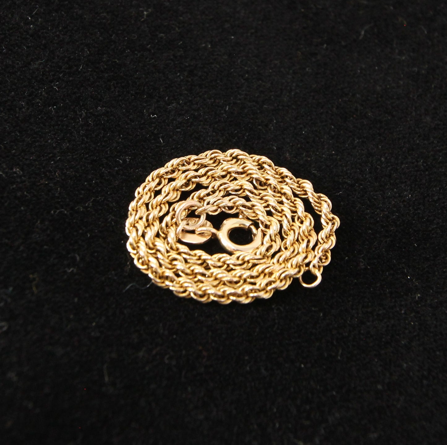 Vintage 1983 Hallmarked Solid 9ct 9k Gold Rope Chain Bracelet 7.5''