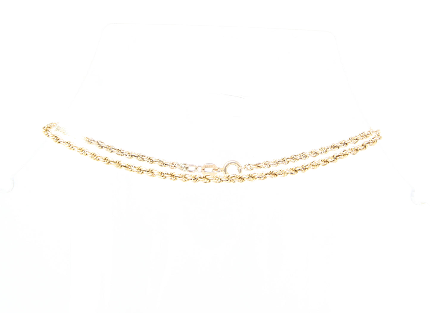 Vintage 1983 Hallmarked Solid 9ct 9k Gold Rope Chain Bracelet 7.5''