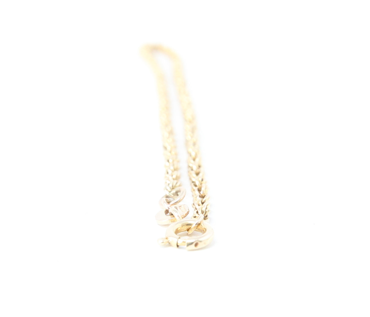 Vintage 1983 Hallmarked Solid 9ct 9k Gold Rope Chain Bracelet 7.5''